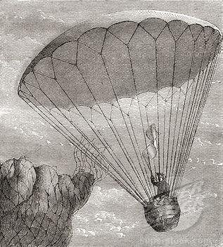 Resultado de imagen para primer descenso en paracaidas andre jacques