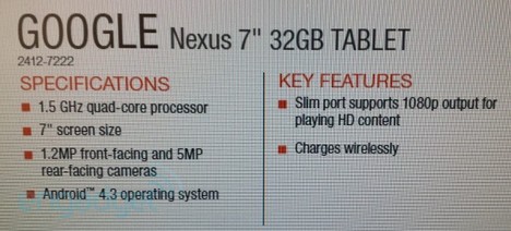 Nexus 7 Özellikleri