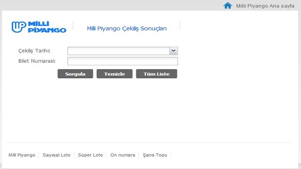 Milli Piyango Yılbaşı 2015 Sonuçları Milli Piyango Yılbaşı 2015 Sonuçları